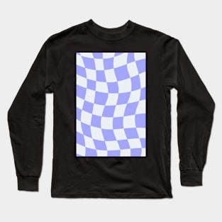 Retro Purple Checkers Long Sleeve T-Shirt